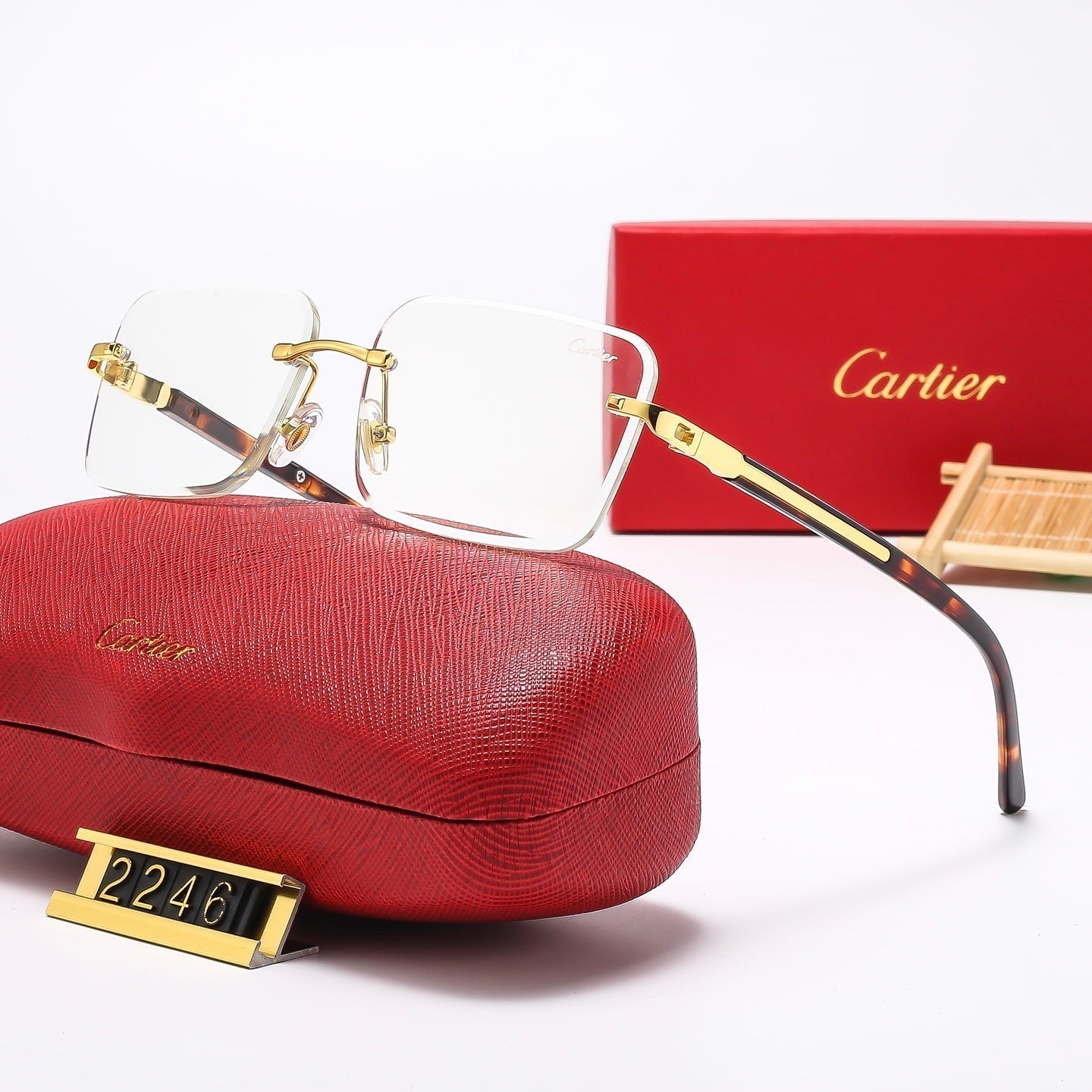 5 Colors Fashion frameless square sunglasses 2247