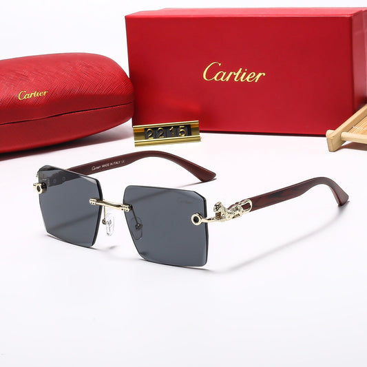 5 Colors frameless leopard head  Sunglasses 2215